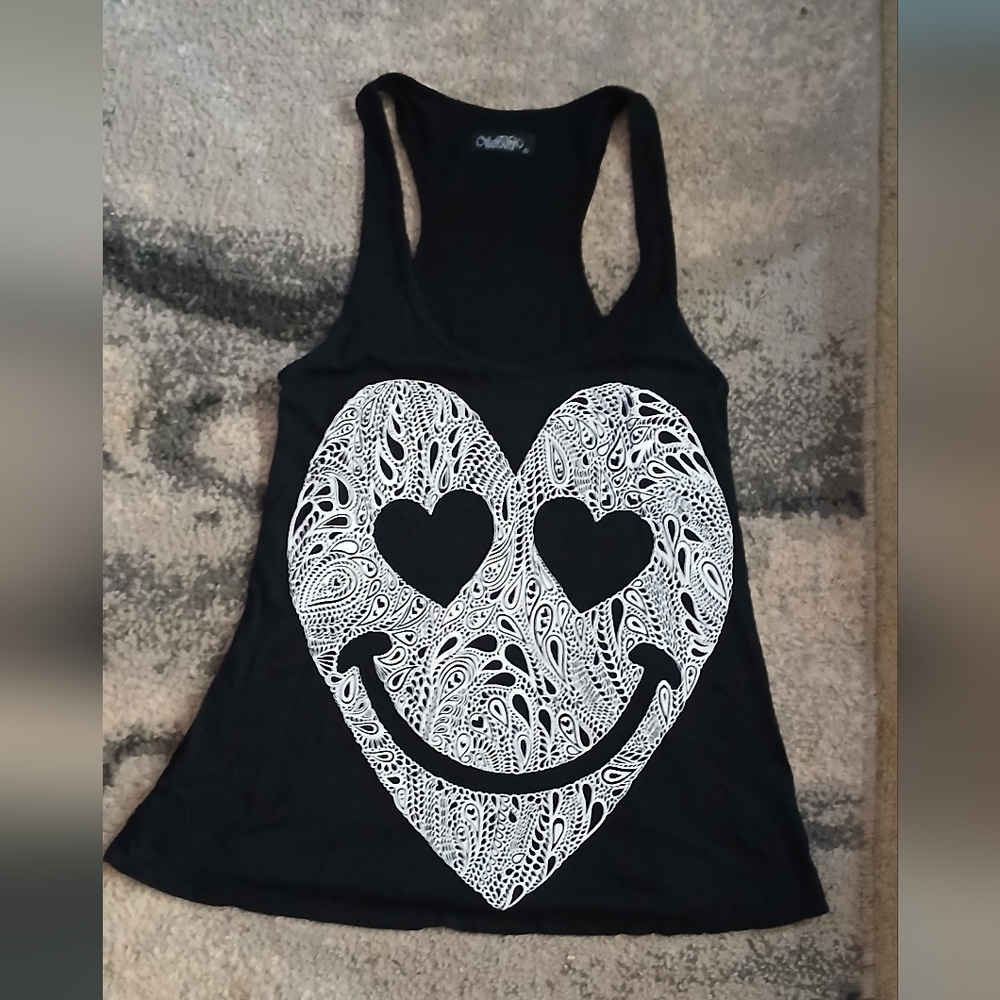 Lauren Moshi Heart Graphic Tank Small